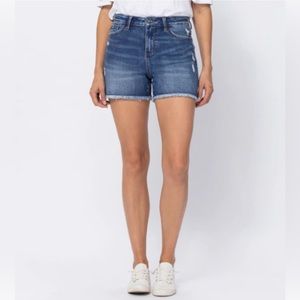 Judy Blue “Frayed Perfection” High Rise Shorts